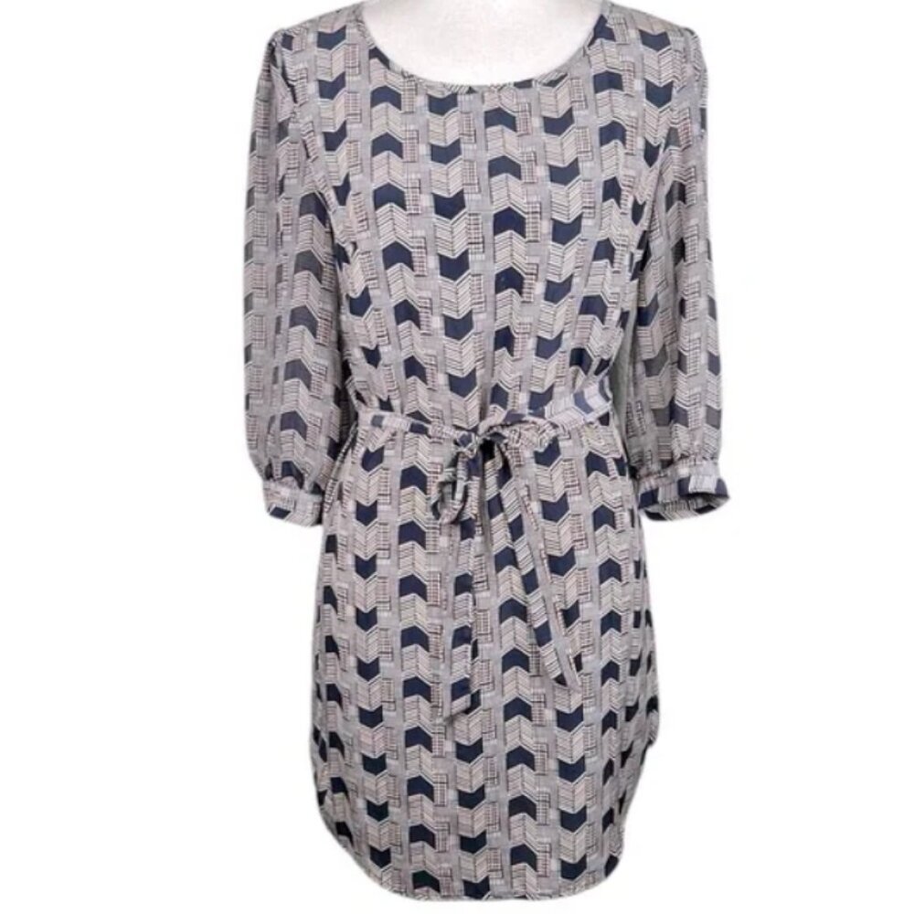 Bridget Bailey, Geometric Chevron Dress, Large